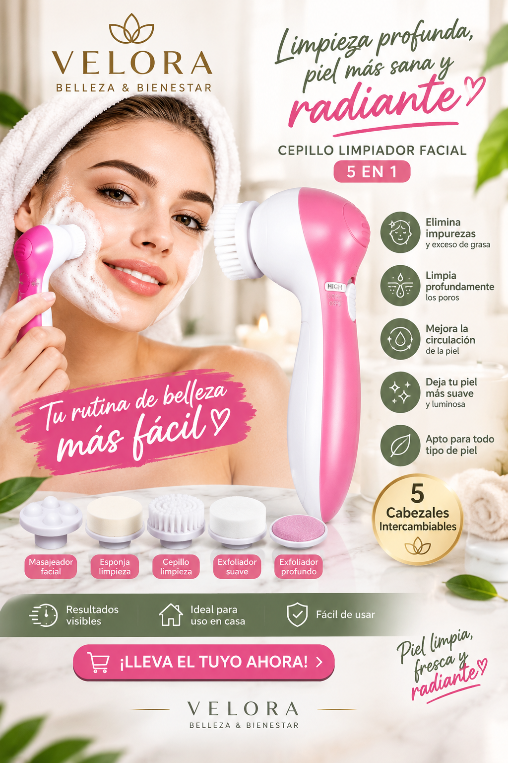 LIMPIADOR FACIAL 5 EN 1